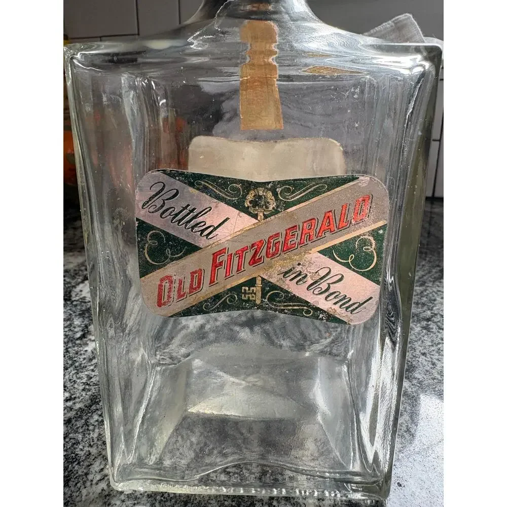Vintage 50s/60s Old Fitzgerald 6 Year Straight Bourbon Whiskey Decanter Bottle
